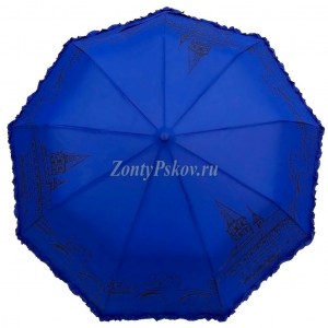 Синий женский зонт Amico, полуавтомат, арт.709-4